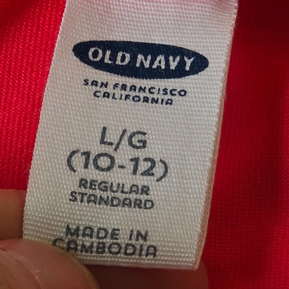 Old Navy Sleeveless Top Girls Large 10/12 Wink Pink Neon Dance Tank Colorblock - Picture 6 of 10